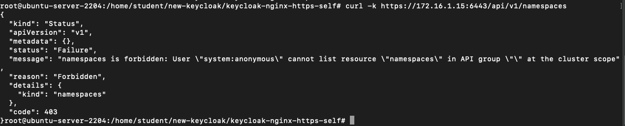 Connect Kubernetes to Keycloak