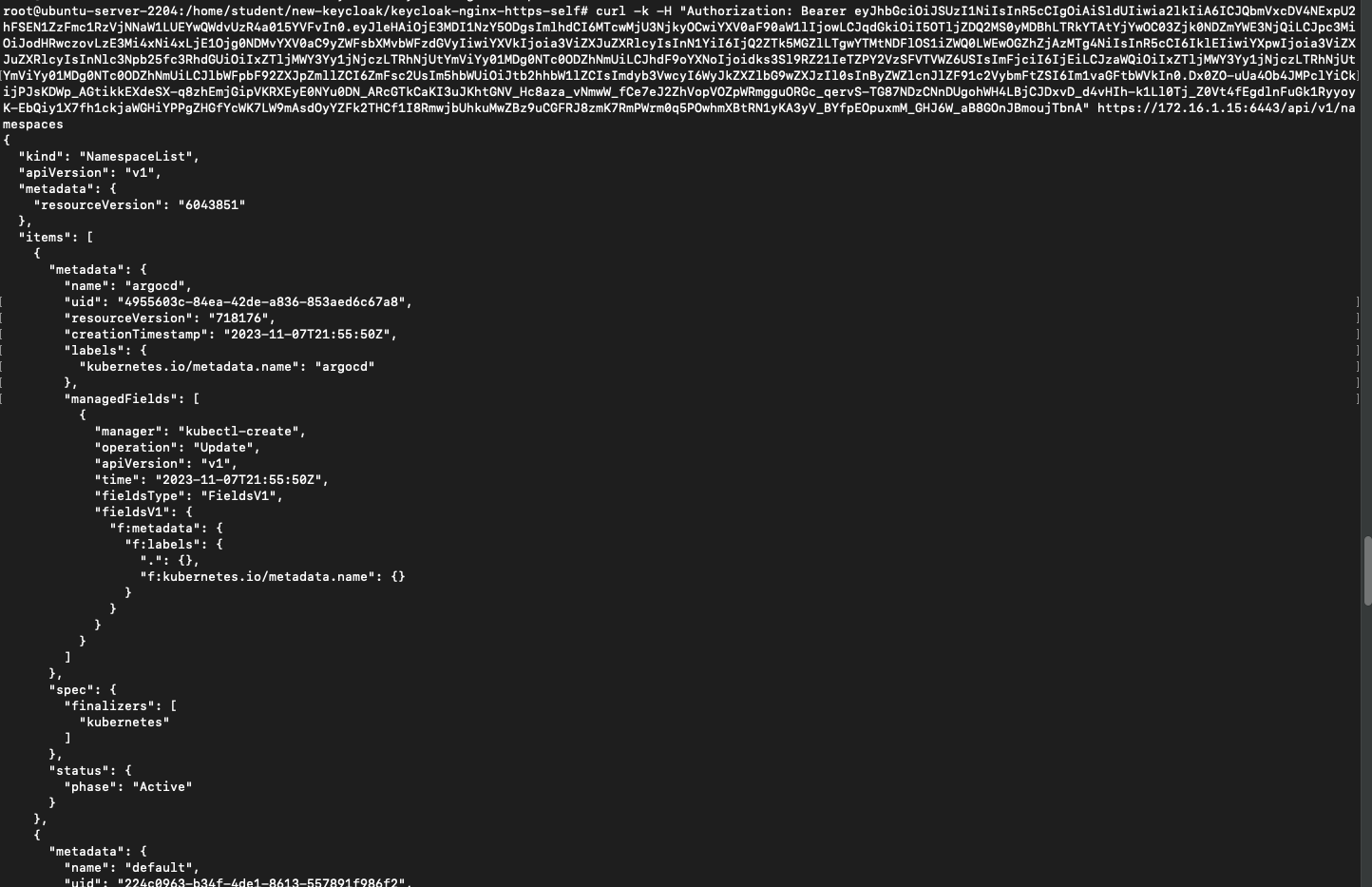 Connect Kubernetes to Keycloak