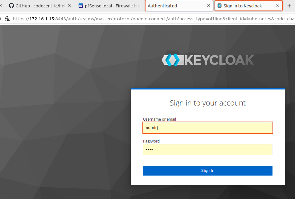 Connect Kubernetes to Keycloak
