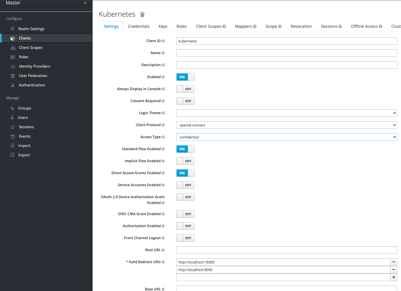 Connect Kubernetes to Keycloak